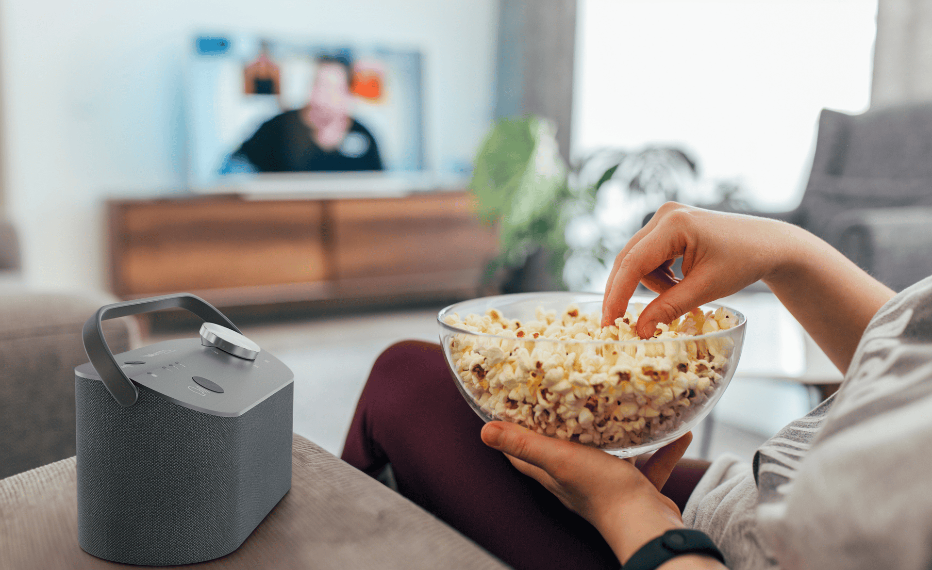 Anwendungsbereiche bel-sono groß auf Couchlehne